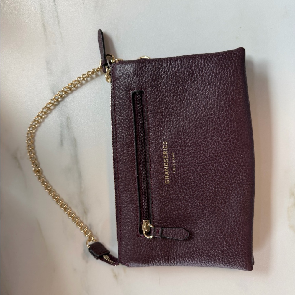 Cole Haan Grand Series Burgundy Leather Wristlet
